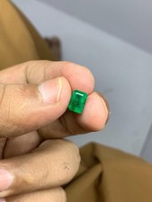 Smeraldo verde colombiano certificato GIE naturale 3,90 ct taglio smeraldo pietra preziosa sfusa