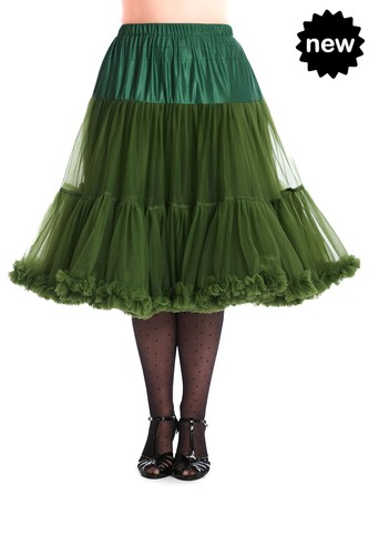 Gonna sottoveste forest green - sottoveste,