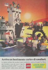 Pubblicità Advertising Italian Ritaglio 1987 LEGOLAND LEGO CASTELLO CAVALIERI