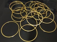 20pz  connettori links tondo in ottone 25mm colore oro bijoux