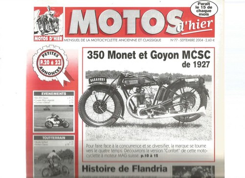 Motos hier 350 monet - n°77,