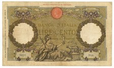 100 LIRE CAPRANESI AQUILA ROMANA TESTINA FASCIO ROMA 16/12/1932 qBB
