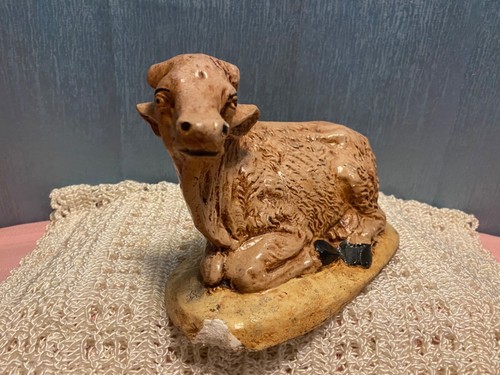Grande statuina mucca presepe