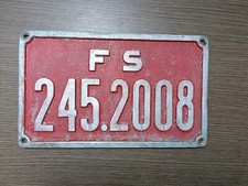 Targa Fs D245 Old Plate Rail Ferrovie Dello Stato 