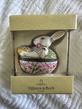 Villeroy & Boch Coniglio Pasqua uovo apribile con cestino e fiori pasquale lusso