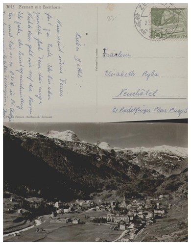 Cartolina zermatt breithorn - cartolina,