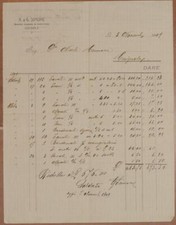 FATTURA A&G SIMONE LEGNAME DA COSTRUZIONE CERIGNOLA PUGLIA WOOD 1909