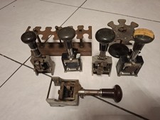 Lotto 5x Timbro Numeratore Vintage Da Collezione e Due Porta Timbri (numerici)