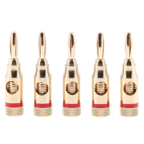 5pcs 4mm gold plated - 4mm,