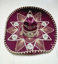 Cappello sombrero messicano originale "Pigalle Salazar" col. Viola e Argento