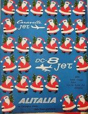 ALITALIA DC8 JET CARAVELLE  -  ADVERT PUBBLICITA' D'EPOCA ADVERTIS ADV-CVD20