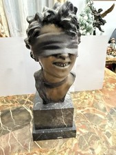 bronzo scultura “ La Dea Bendata”( La Fortuna)cm.30 circa