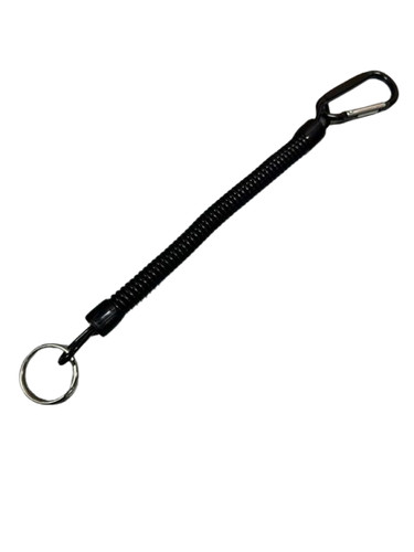 Portachiavi molla nero con - portachiavi, a