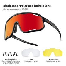 ROCKBROS Occhiali da Ciclismo Polarizzati Occhiali Bici MTB Equitazione TR90 Sport Sunglasses