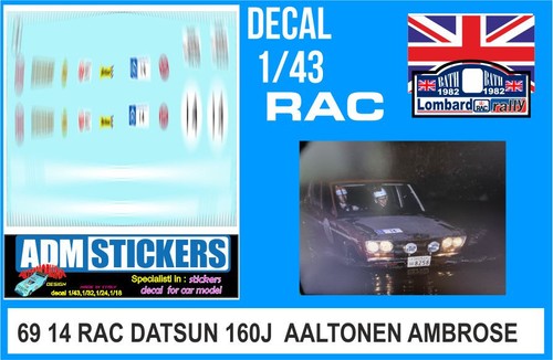 Decal 43 rally rac - decal,