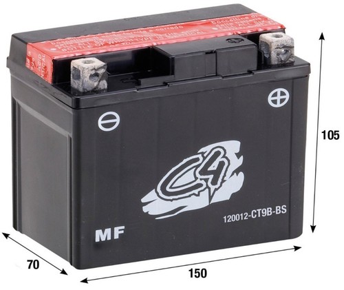 Batteria 12v yamaha - 8, tmax