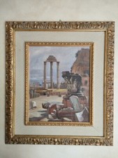 DIPINTO AD OLIO, Le Rovine dell'Antica Roma, sec XX