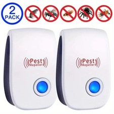 2 Pezzi Repellente Ultrasuoni Per Zanzare Topi Anti Scaccia Insetti Parassiti