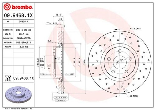 Coppia dischi freno - coppia, brembo