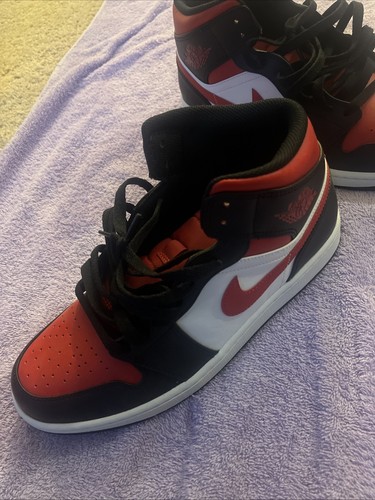 Air jordan mid black - 1, black/fire