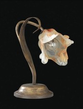 LUME IN FERRO BATTUTO LAMPADA CAMERA COMODINO ABATJOUR LUMETTO STILE CLASSICO