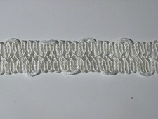 PASSAMANERIA AGREMANO BORDO COLOR BIANCO AVORIO ALT 2 CM X VENDITA A MT VINTAGE