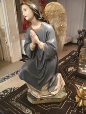 angelo da altare in gesso del 900 policromo 