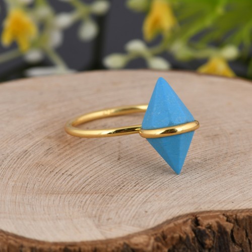 Anello punta turchese placcato - punta,