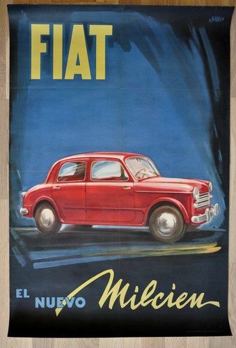 Poster originale car fiat - poster,