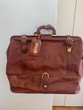Borsone da viaggio in pelle marrone