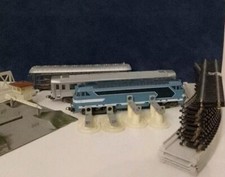 Trenino Lima Locomotiva Diesel Motrice SNCF 67001 Con Vagoni E Accessori Vintage