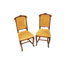 Gruppo di 6 sedie Francesi stile Liberty in legno di noce