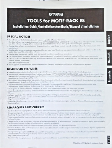 Yamaha tools per motif - tools,