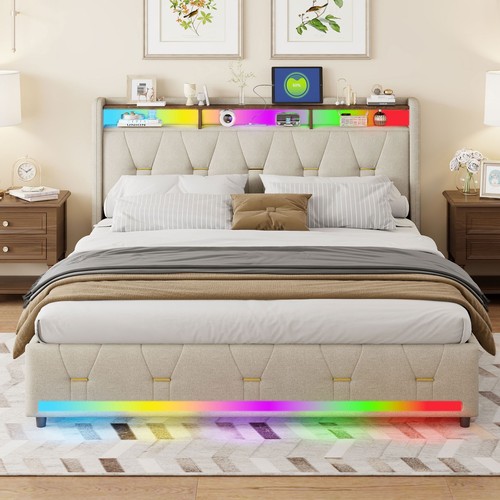 Letto imbottito cassetti - letto,