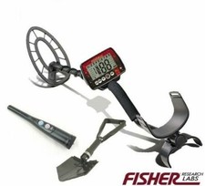 Fisher F44 metal detector piastra 11" + Pala scavo pieghevole + Pointer nero