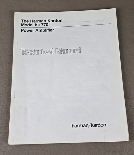 Manuale tecnico harman kardon - manuale,