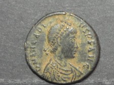 MONETA ROMANA IMPERATORE ARCADIO AE3  RIC X 60 COSTANTINOPOLI