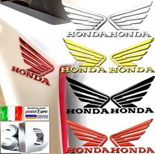 2 Adesivi HONDA serbatoio in GEL Resinati morbido ala scritta logo MOTO 3D