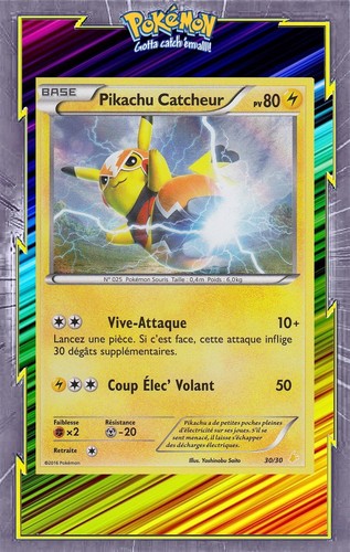 Pikachu catcheur holo xy - catcheur, holo-xy