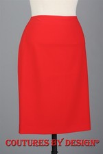 Gonna a matita St John Knits Moracain crepe rosso veneziano taglia 6 nuova con etichette prezzo al pubblico consigliato dal produttore $495