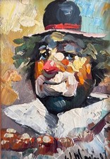 Antico Quadro Olio Su Pannello