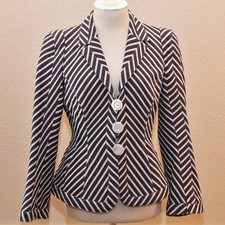 Blazer Giorgio Armani in tessuto marrone e beige taglia 8