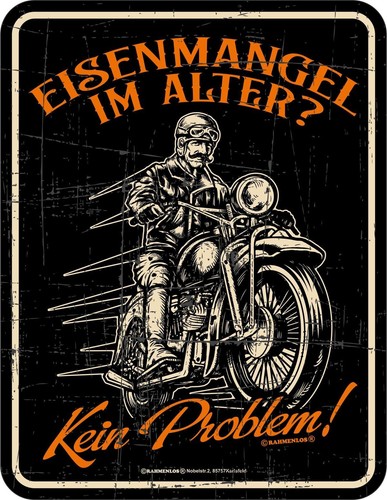 Cartello biker ferro con - da,