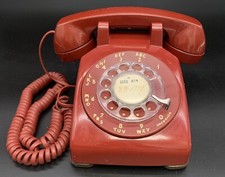 Telefono rotante rosso vintage - telefono,