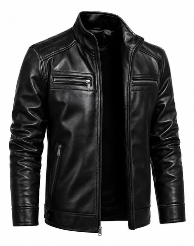 Giacca biker uomo vera - , pelle