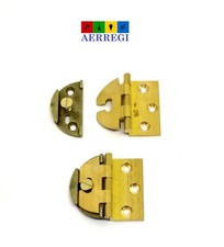 Cerniera per mobili antichi a libro regolabile ali zancate in ottone 