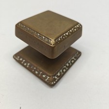 Antico Pesante POMOLO POMO PORTE OTTONE BRONZO  QUADRO Vintage #21