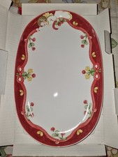 Thun Piatto Ovale Portata Sweet Christmas  Con Angelo Nuovo Con Scatola