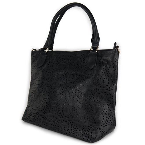 Borsa nera donna traforata