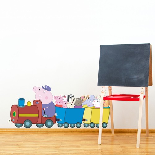 Adesivo murale treno peppa and - adesivo,